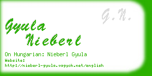 gyula nieberl business card